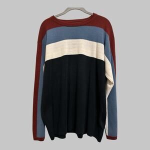 Vintage Union Bay Men’s Y2K Retro Striped Knit Sweater Grunge Skater Size L